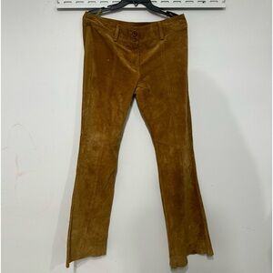 H&M women suede bell bottom pants